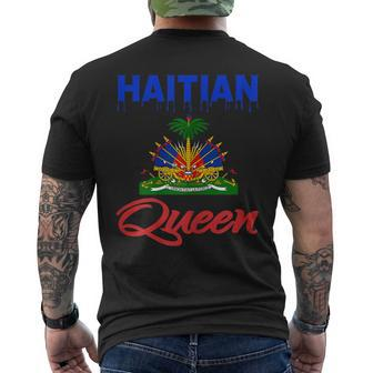 Haitian Queen Dripping Women Perfect Haiti Crown Flag Men's Back Print T-shirt | Mazezy