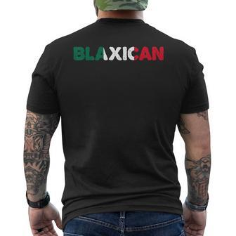 Half Black Half Mexican American Blaxican Men's T-shirt Back Print - Seseable