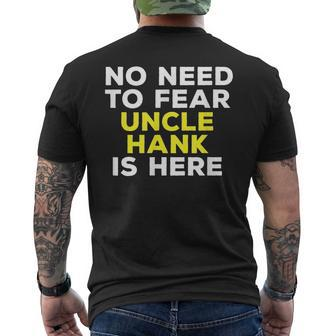 Hank Funny Uncle Gift Family Graphic Name Gift For Mens Mens Back Print T-shirt - Seseable