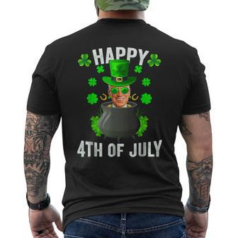 Happy 4Th Of July Joe Biden Leprechaun St Patricks Day Men's T-shirt Back Print - Seseable