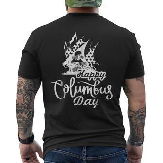 Happy Columbus Day Discovery Italian Explorer V2 Men's Back Print T-shirt | Mazezy