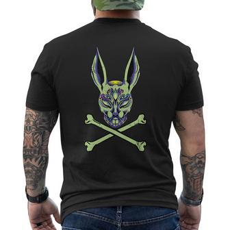 Happy Easter Bunny Ears Sugar Skull Lover Men's T-shirt Back Print - Seseable