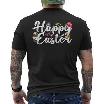 Happy Easter Bunny Egg Sayings Men's Back Print T-shirt | Mazezy