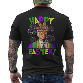 Happy Easter Confused Joe Biden Mardi Flag Costume V5 Men's T-shirt Back Print - Seseable