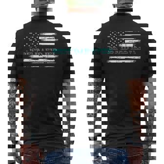 Happy Fathers Day Best Dad Ever With Us American Flag Mens Back Print T-shirt - Seseable