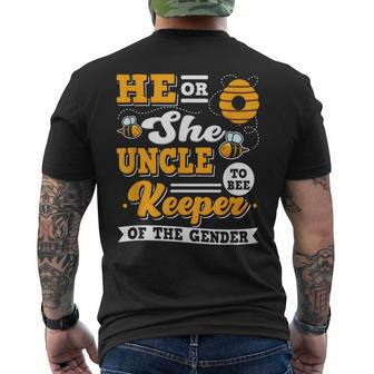 He Or She Uncle To Bee Keeper Of The Gender Mens Back Print T-shirt | Mazezy
