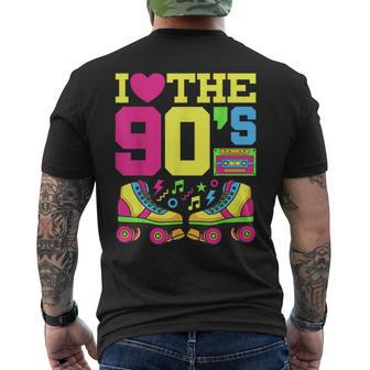 Heart 90S 1990S Fashion Theme Party Outfit Nineties Costume Men's Back Print T-shirt | Mazezy DE