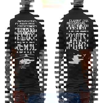 Helicopter Mechanic Apparel Gifts For Helicopter Mechanics Mens Back Print T-shirt | Mazezy