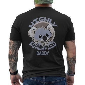 Highly Koalafied Daddy Koala Bear Men's Back Print T-shirt | Mazezy