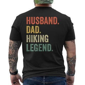 Mens Hiker Husband Dad Hiking Legend Vintage Outdoor Men's T-shirt Back Print - Seseable