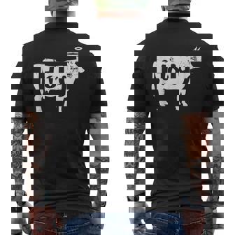 Holy Cow Dairy Farmer Midwest Pride Men's Back Print T-shirt | Mazezy