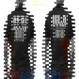 Horse Dad Scan For Payment Men's T-shirt Back Print - Thegiftio