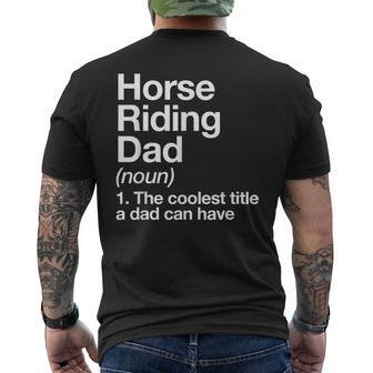 Horse Riding Dad Definition Sports Men's Back Print T-shirt | Mazezy