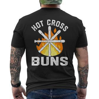 Hot Cross Buns Recorder Womens Pattern For Dad Vintage Men's T-shirt Back Print - Seseable