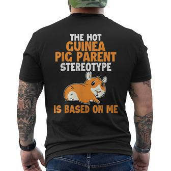Hot Guinea Pig Parent Stereotype Cavy Caviidae Guinea Pigs Men's T-shirt Back Print - Seseable