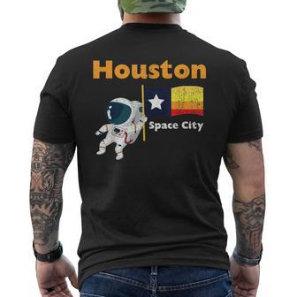 Houston Texas 1965 Space City Astronaut - Rocket Space Men's Back Print T-shirt | Mazezy