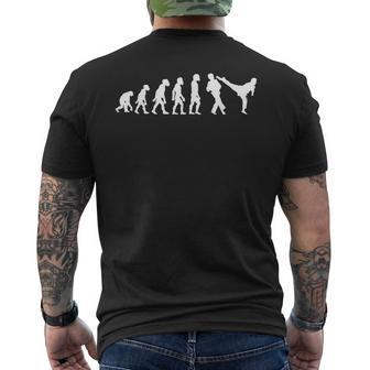 Human Taekwondo Fighter Evolution Korean Sparring Men's T-shirt Back Print - Seseable