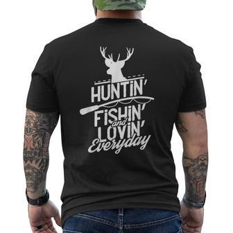 Hunting Fishing And Loving Everyday Sport Men's Back Print T-shirt | Mazezy