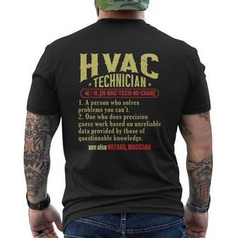 Hvac Mechanic Certified Hvac Tech Hvac Technician Mens Back Print T-shirt | Mazezy