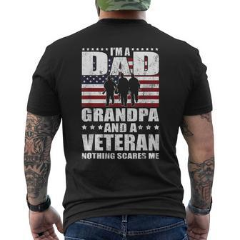 I Am A Dad A Grandpa And A Veteran T Happy Fathers Day Gift For Mens Mens Back Print T-shirt | Mazezy
