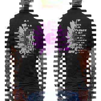 I Am A Military Kid Cute Sunflower Purple Up Month Military Mens Back Print T-shirt | Mazezy