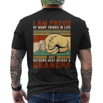 I Am Proud Of Many Things Retro Vintage Grandpa Fist Bump Mens Back Print T-shirt | Mazezy