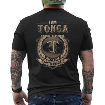 I Am Tonga I May Not Be Perfect But I Am Limited Edition Shirt Mens Back Print T-shirt - Seseable