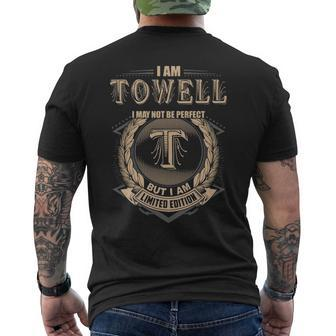 I Am Towell I May Not Be Perfect But I Am Limited Edition Shirt Mens Back Print T-shirt - Seseable
