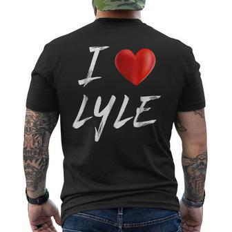 I Love Heart Lyle Family Name T Mens Back Print T-shirt - Seseable