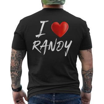 I Love Heart Randy Family Name T Mens Back Print T-shirt - Seseable
