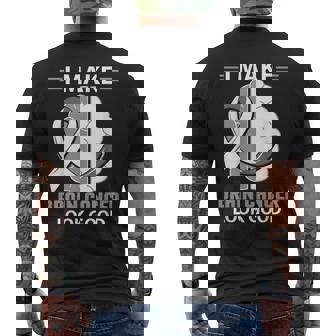 I Make Brain Cancer Look Good Gray Ribbon Brain Cancer Mens Back Print T-shirt - Thegiftio