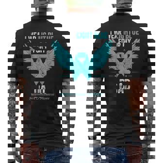 I Wear Light Blue For My Dad Prostate Cancer Awareness Mens Back Print T-shirt | Mazezy