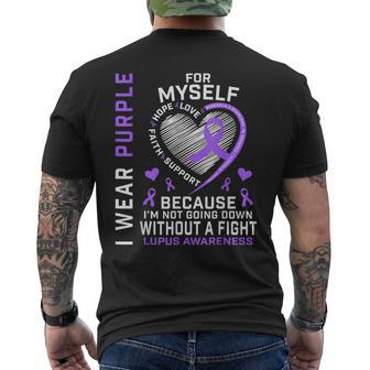 I Wear Purple For Myself Lupus Awareness Warriors Fighters Mens Back Print T-shirt | Mazezy