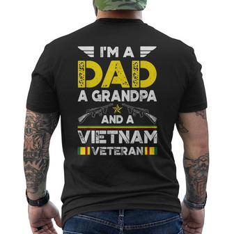 Im A Dad A Grandpa And A Vietnam Veteran Soldier Army Gift Gift For Mens Mens Back Print T-shirt | Mazezy