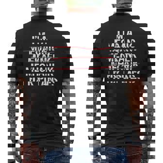 Im A Mechanic I Fix Planes Funny Aircraft Mechanic Mens Back Print T-shirt | Mazezy