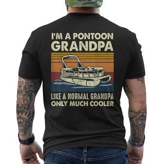 Im A Pontoon Grandpa Like A Normal Grandpa Only Much Cooler Mens Back Print T-shirt | Mazezy