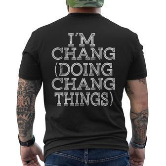 Im Chang Doing Chang Things Family Reunion First Name Mens Back Print T-shirt - Seseable