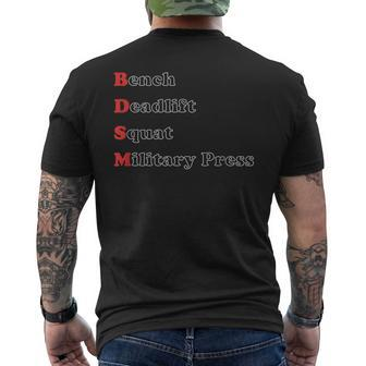 Im Into Bdsm Bench Squat Deadlift Military Press Mens Back Print T-shirt | Mazezy