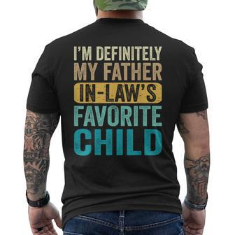 Im My Father In Laws Favorite Child Parent Men Dad Funny Mens Back Print T-shirt - Thegiftio UK