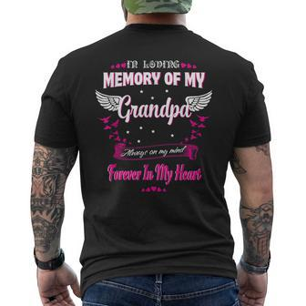 In Loving Memory Of My Grandpa Forever In My Heart Mens Back Print T-shirt | Mazezy