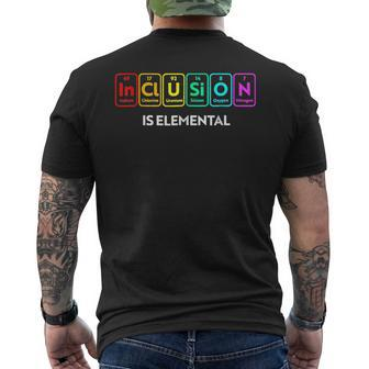 Inclusion Is Elemental Chemical Lgbt Gay Pride Month Men's Back Print T-shirt | Mazezy