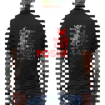 Insane Cat Posse Funny Apparel For Cat Lovers Mens Back Print T-shirt - Thegiftio