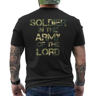 Inspirational - Soldier In The Army Of The Lord Men's T-shirt Back Print - Seseable