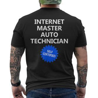 Internet Mechanic Funny Car Unique Car Gift Mens Back Print T-shirt | Mazezy DE