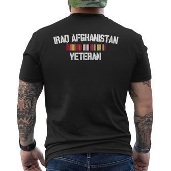 Iraq Afghanistan Veteran Pride Service Ribbon Men's T-shirt Back Print | Seseable UK