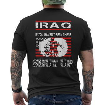 Iraq T Veteran Soldier Military Desert Shield Men's T-shirt Back Print | Seseable CA