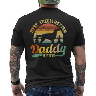 Irish Setter Dad Best Daddy Dog Retro Vintage Men's Back Print T-shirt | Mazezy