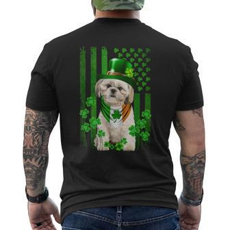Irish Shih Tzu St Patricks Day Leprechaun Shih Tzu Men's T-shirt Back Print - Seseable