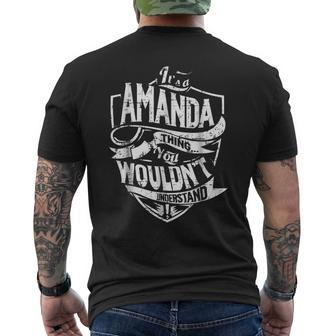 Its A Amanda Thing You Wouldnt Understand Mens Back Print T-shirt - Seseable
