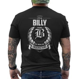 Its A Billy Thing You Wouldnt Understand Shirt Gift For Billy Mens Back Print T-shirt - Seseable